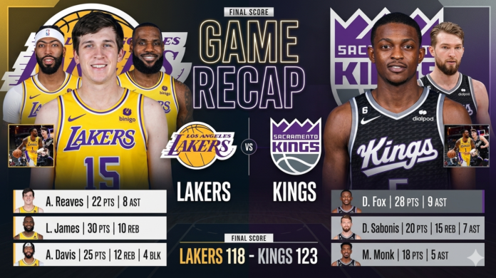 Lakers vs Sacramento Kings Match Player Stats
