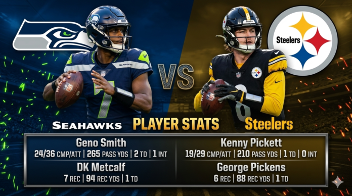 seahawks vs pittsburgh steelers match player stats