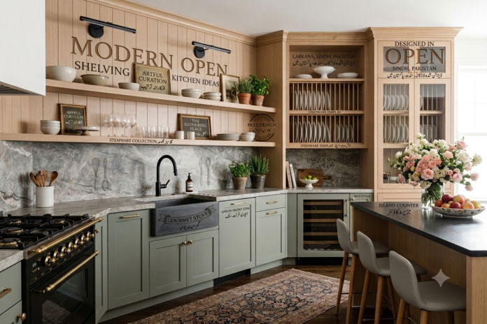 modern open shelving kitchen ideas
