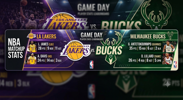 lakers vs milwaukee bucks match player stats