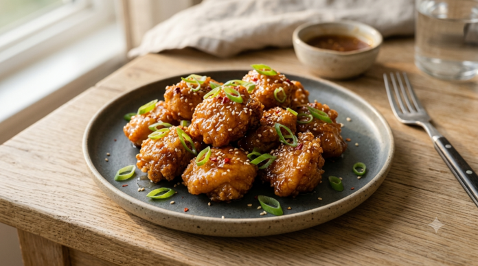crispy honey garlic chicken bites