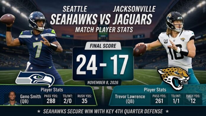 Seahawks vs Jacksonville Jaguars Match Player Stats