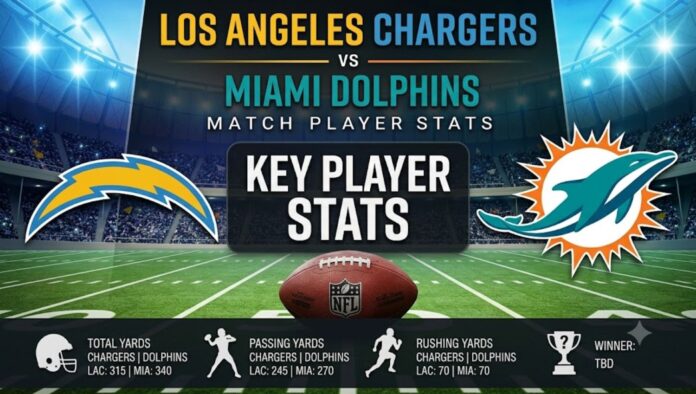 Chargers vs Miami Dolphins Match Player Stats